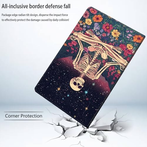 Bxgolkgd Tablet Case for Samsung Galaxy Tab S9 FE 10.9 Inch/S9 11 Inch 2023,Shockproof Stand Cover with Heat Dissipation,Auto Wake/Sleep Function,Skeleton Yoga Starry Sky