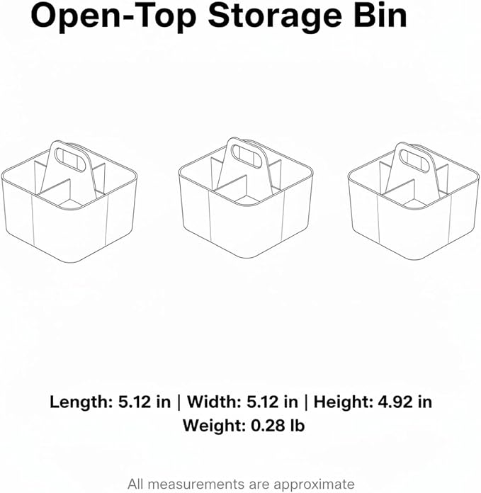 PET Storage Bin, 1 Pack