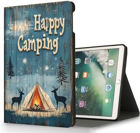 for Microsoft Surface Go 4/3/2/1-10.5" 2021 Tablet Case,Auto Wake/Sleep,Adjustable Stand Protective Cover - Happy Camping