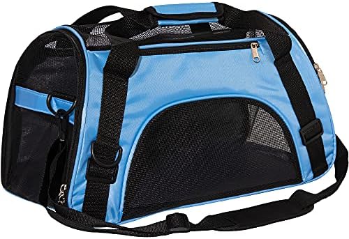 MuchL Pet Carrier Cat Cattier Soft-Sided Carriers for Small Medium Cats Dogs Puppies Pet Carrier Airline Approved Cat Dog Pet Travel Carrier (Medium, Blue)