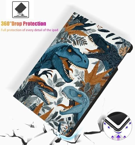 for Microsoft Surface Pro 7 Plus,Surface Pro 7/6/5/4 12.3" Tablet Case,Auto Wake/Sleep,Adjustable Stand Protective Cover - Dinosaur