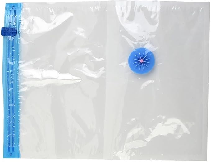 Transparent Vacuum Storage Bags for Clothes, Folding Compressed Space Saving Organizers, Large Size for Comforters, Blankets, Pillows, Seasonal Clothing, 7 Wire Thickness(90x100cm)