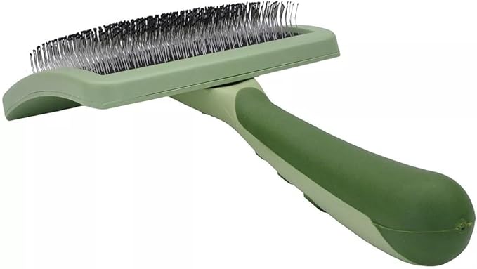 Coastal Pet Hair Brush for Dogs of All Types - Safari Curved Slicker Brush - Pet Grooming Tools for Shedding - Dog Pin Brush for Detangling - 7.5 x 4.5 inches