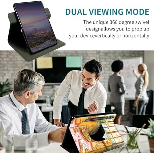 Case for Samsung Galaxy Tab S8 2022/S7 2020 11 Inch, 360 Degree Rotating Stand with Multi-Angle Vertical & Horizontal Viewing Shockproof Protective Shell for Women Men, Bear Lunch