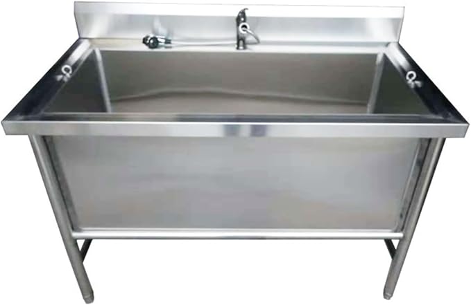 Professional Pet Grooming Bathtub Station with Faucet Pets.Silver-120cm/47.2in