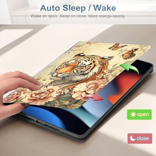 for Samsung Galaxy Tab S10 Ultra 2024/S9 Ultra 2023/S8 Ultra 2022 14.6 Inch Tablet Protective Cover with Adjustable Stand and Magnetic Auto Wake/Sleep,Tiger