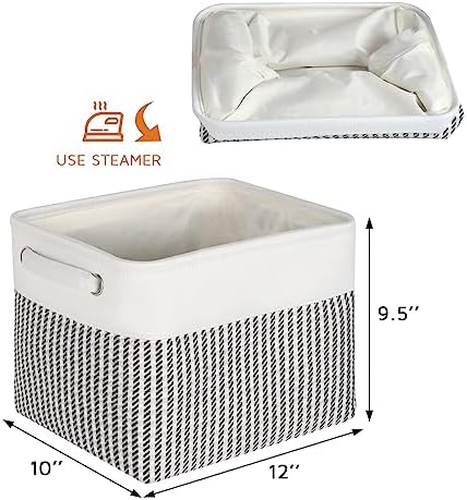 Fabric Storage Bins, 12x10x9.5 Inch Storage Cubes Baskets, 3 Pack