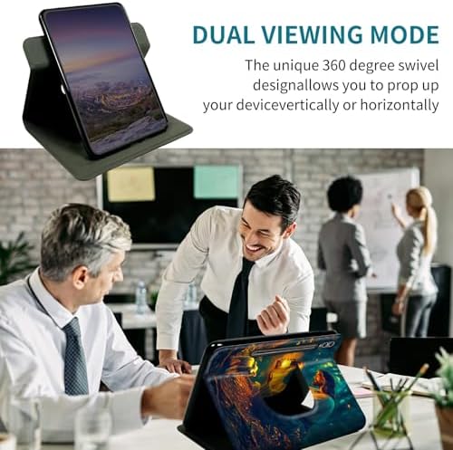 Case for Samsung Galaxy Tab S11 11" 2025, 360 Degree Rotating Stand with Multi-Angle Vertical & Horizontal Viewing Shockproof Protective Shell for Women Men, Man Sheep Forest