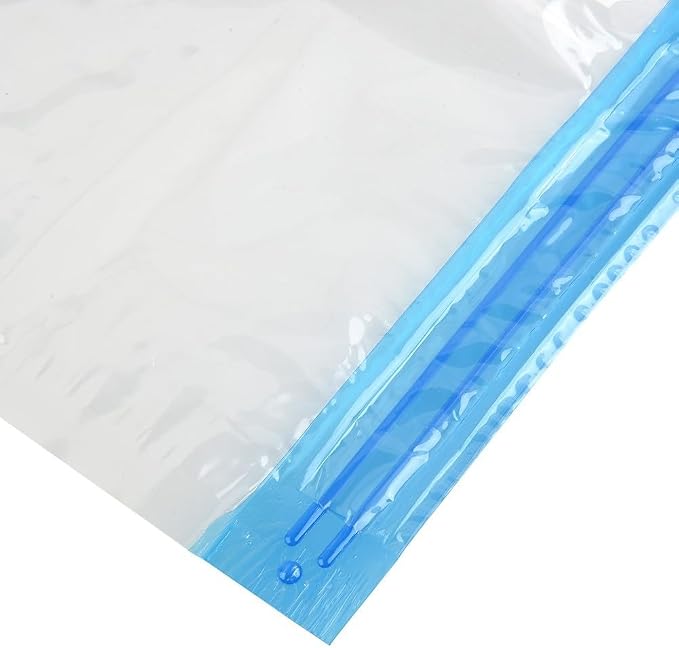 Transparent Vacuum Storage Bags for Clothes, Folding Compressed Space Saving Organizers, Large Size for Comforters, Blankets, Pillows, Seasonal Clothing, 7 Wire Thickness(30x40cm)