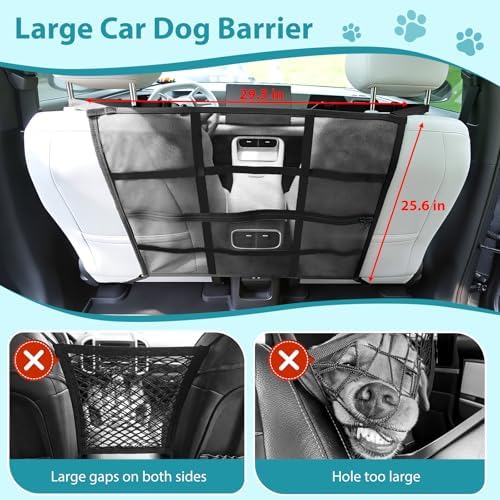 VavoPaw Dog Car Barrier, Car Net for Dog, Pet Barrier for SUV/Car/Truck