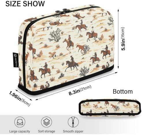 Wild West Brown Pencil Case for Kids Girls Boys | Large Pencil Pouch Pen Bag Holder with Big Capacity