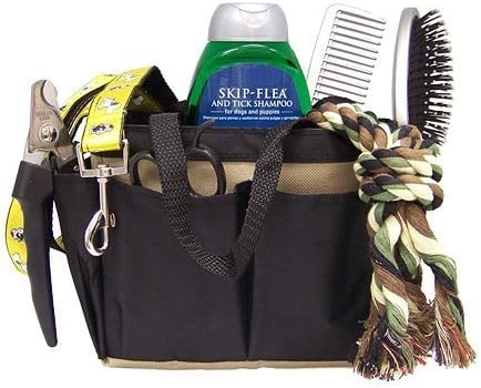Pet Care Tote for Grooming, Care Supplies Dogs, Cats (Assorted Colors)
