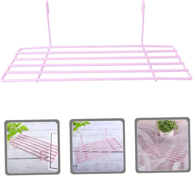 BESPORTBLE Wall Grid Bird Stand Hooks Iron Platform for Parrots Easy to Install Bird Cages and Wall Decor for Parakeet Accessories