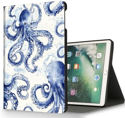 for Microsoft Surface Pro 7 Plus,Surface Pro 7/6/5/4 12.3" Tablet Case,Auto Wake/Sleep,Adjustable Stand Protective Cover - Octopus Pattern