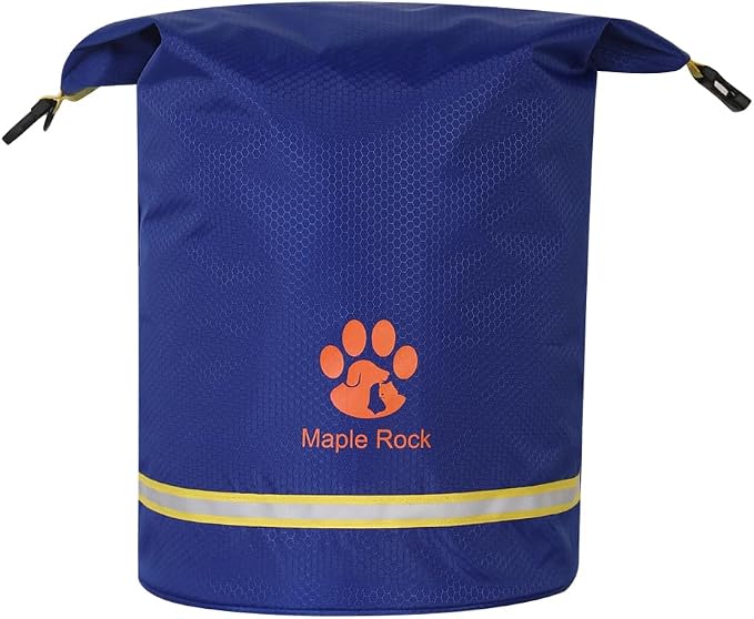 Dog Food Travel Bag - 84 Cups/26 lbs Capacity | Leak-Proof, Water-Resistant Dog Food Storage Container for Travel, Camping, RV & Outdoor | Collapsible, Easy-to-Clean Kibble Bag (Blue)