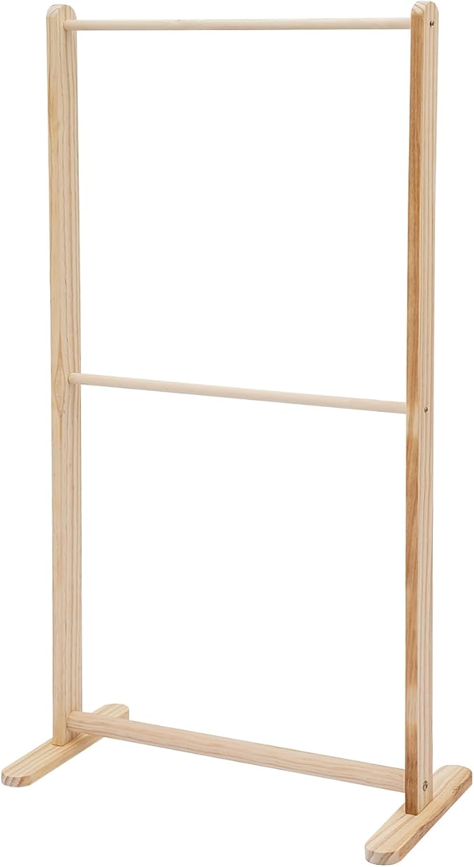Retail Garment Display Stand, Children Pet Clothing Garment Display Rack,43.3" Height Dog Clothing Display Stand, Removable Cross Bar, Stainless Steel Screws,Wooden