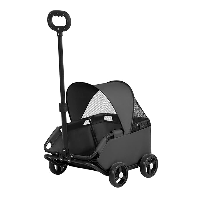 Portable Pet Carrier Frame for Small Pets Oxford Fabric Easy Storage Multi Use Small Strollers Portable Cats Compact Travel Cart Oxford Fabric Metal Frame Carrier