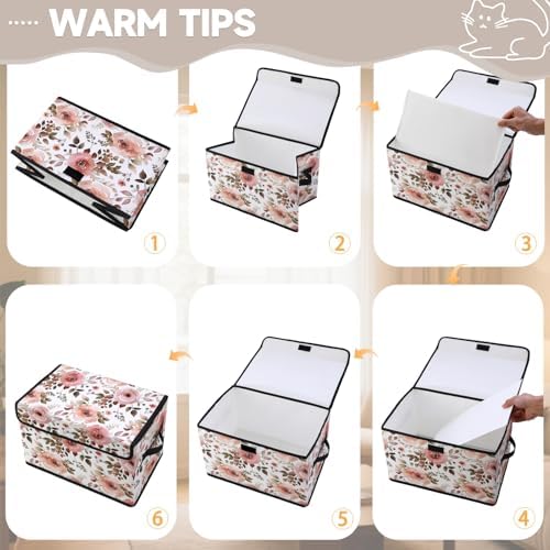 Stackable Clothes Storage Bins with Lids 3 Pack
