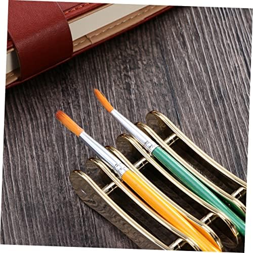 6pcs Nail Art Pen Holder Golden Silver Stands for Nail Brush and Art Tools Portable Organizer for Manicure