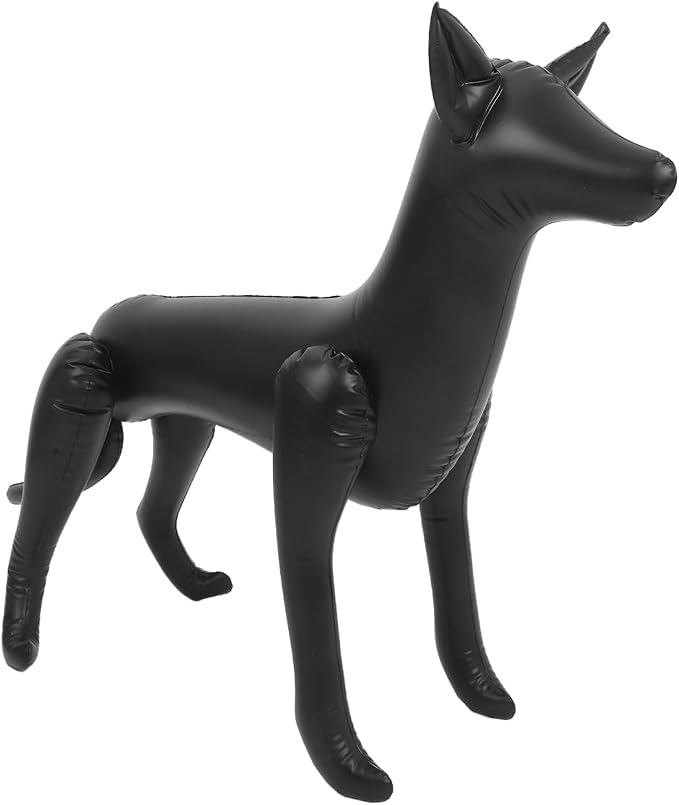 VANZACK Inflatable Dog Mannequin Display Stand Lightweight Portable Pet Clothing Rack for Grooming Shops Retail Counters and Photo Props 44.09X31.10X6.29In