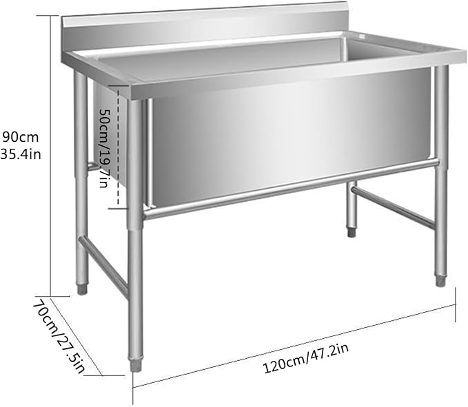 Stainless Steel Professional Pet Dog Grooming Bath Tub,Large Dog Bathtub Dog Bathing Station for Home,Pet Washing Station Sink Shower,Small Dog Washing Station,Sliding Door,Depth-50cm,120 * 70 * 90cm