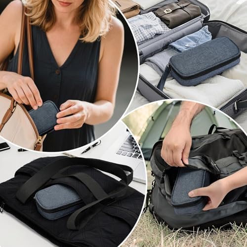 apollo walker Insulin Cooler Travel Case with Ice Packs and Insulation | TSA Approved Includes 2 x 90g ice packs for 9-hour cooling insulin pens & syringes for Diabetics to Carry (Blue)