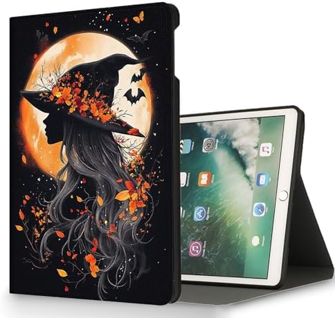 for Microsoft Surface Pro 8-13" 2021 Tablet Case,Auto Wake/Sleep,Adjustable Stand Protective Cover - Halloween Witch Moon