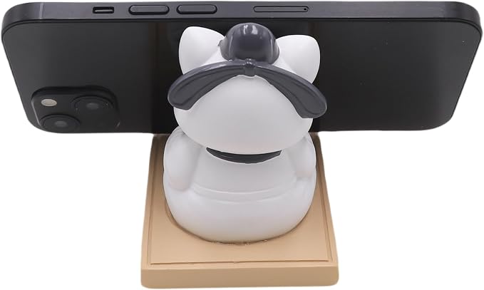 Cute Cat Phone Holder for Desk Kitten Phone Stand Desktop Holder Stand for All Smartphones Tablets Kawaii Kitty Desk Ornament