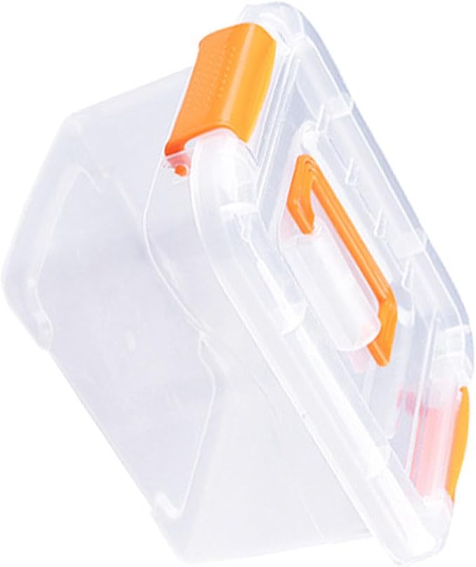 Zopsc Clear Plastic Storage Bins with Latching Buckles, Heavy Duty Portable Container Boxes with Lid for Home Organization, Small Stackable Bins, Ideal for Closet Garage Shelf