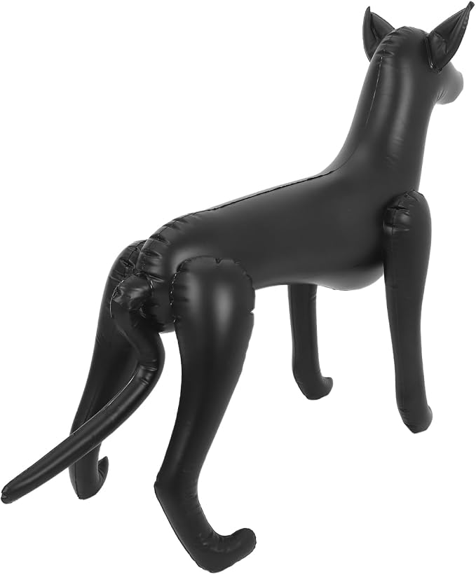 VANZACK Inflatable Dog Mannequin Display Stand Lightweight Portable Pet Clothing Rack for Grooming Shops Retail Counters and Photo Props 44.09X31.10X6.29In