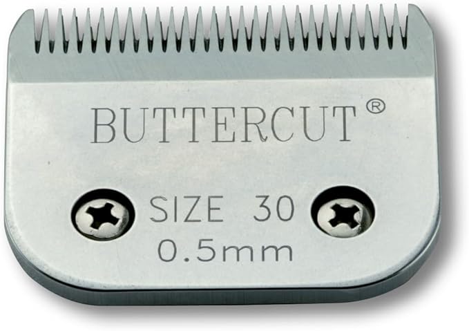 Geib Buttercut Detachable Replacement Dog Clipper Blade - Size-30, Stainless Steel Long-Lasting Sharp Edges, 1/50-Inch Length, Compatible with Andis A5, Oster A5, Wahl KM10, Size-30 Dog Grooming Blade