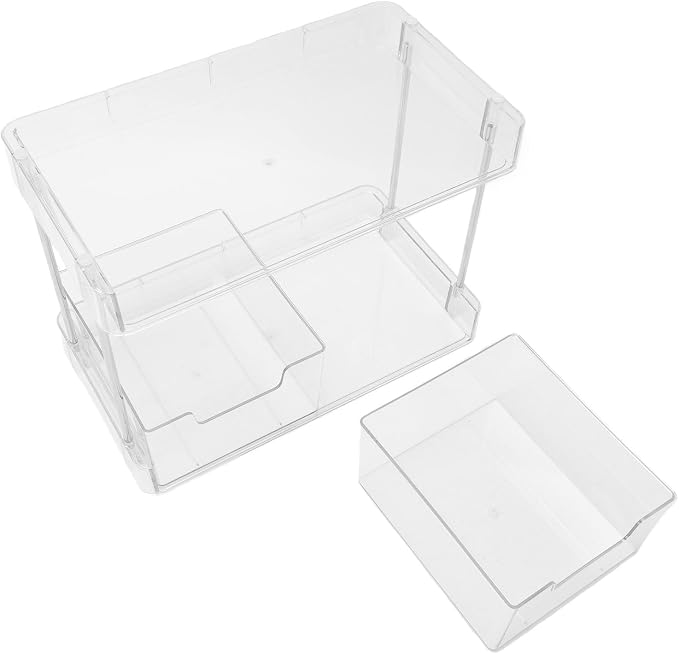 Tea Bag Organizer, PET 2 Tier Storage Drawer Coffee Pod Holder,