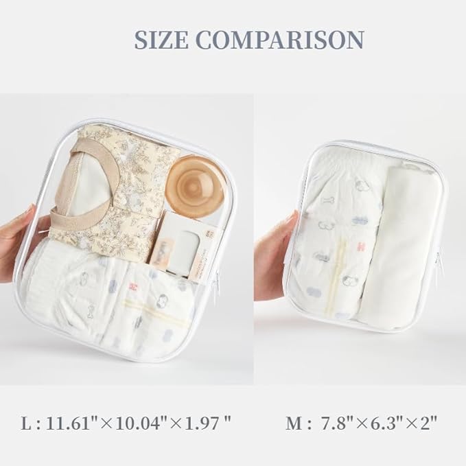 3 Pcs Large Clear Hard Shell Zipper Case, 1.3mm Heavy Duty Plastic File Box | Puzzle Storage Organizer, Board Game, Toy, Craft and Art Supply Organization