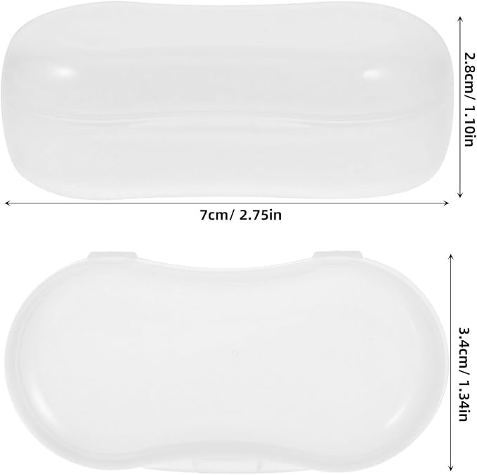 Ciieeo 20pcs Pet Finger Toothbrush Storage Box Pp Carry Case | Easy to Clean, Protects Brush Tips, Portable for Pet Owners, Compact Organizer with View