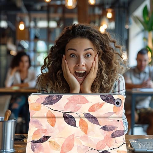 for Microsoft Surface Pro 11/10/9-13" 2024/2022 Tablet Case,Auto Wake/Sleep,Adjustable Stand Protective Cover - Watercolor Leaf