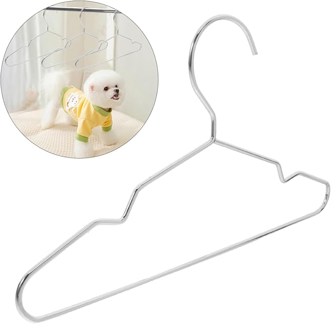 MAGICLULU 10pcs Steel Pet Hangers for Dogs and Cats Clothing Organizer Sophisticated Finish for Home and Pet Shops Versatile Storage for Apparel