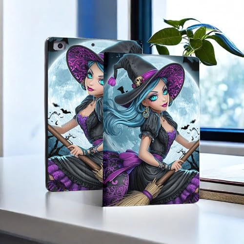 for Microsoft Surface Pro 11/10/9-13" 2024/2022 Tablet Case,Auto Wake/Sleep,Adjustable Stand Protective Cover - Halloween Witch