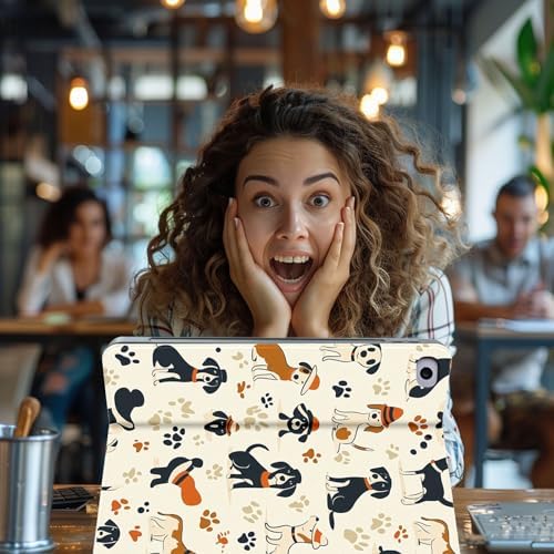 for Microsoft Surface Pro 8-13" 2021 Tablet Case,Auto Wake/Sleep,Adjustable Stand Protective Cover - Cartoon Dog Pattern