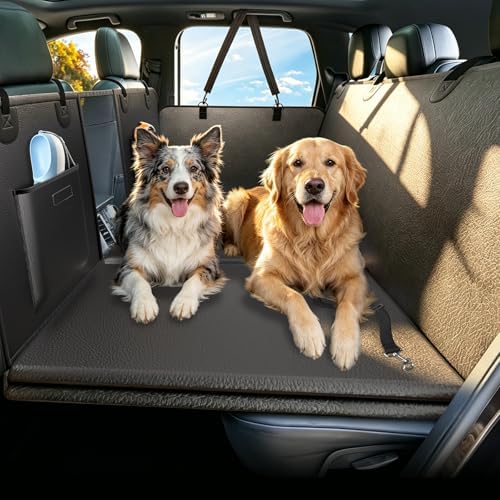 Hard Bottom Dog Truck Seat Cover Back Seat, PU Leather, XL
