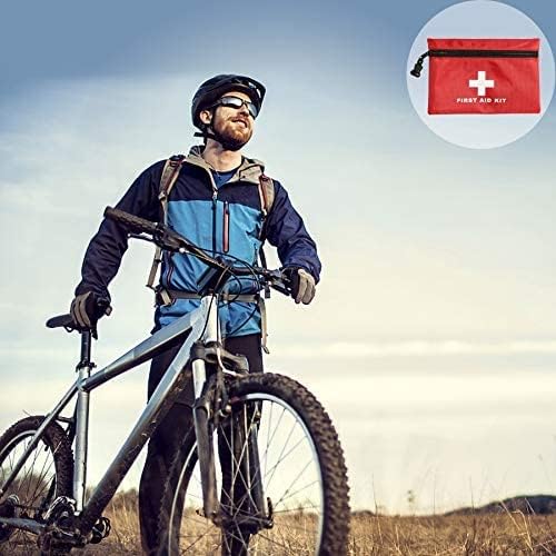 6 Pack Empty First Aid Bag, Mini Travel Empty First Aid Kit Pouch Bag for Emergency at Home, Office, Car, Outdoors, Boat, Camping, Hiking(Bag Only)