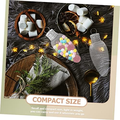 20pcs Bulb Shape Candy Containers Durable Pet Bottles for Christmas Decorations Wedding Favors Party Supplies Candy Storage for Holidays