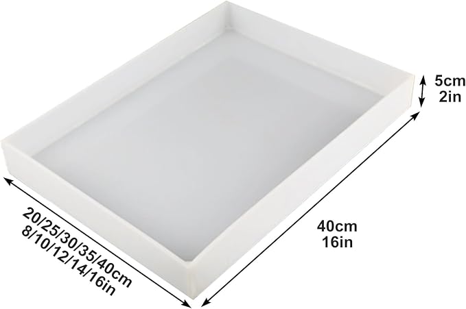 Oil Drip Pan PP Plastic, Leak-Proof Drip Pan, Dog Crate Tray Replacement, Organizer Accessory Tray for Laboratories, Homes, Kitchens, Factory(40x20x5cm/16x8x2in)