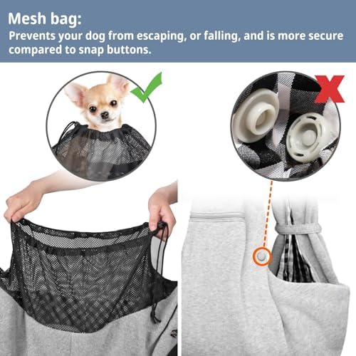 CUBY Dog and Cat Sling Carrier - Hands Free Reversible Pet Papoose Bag - Soft Pouch and Tote Design - Suitable for Puppy, Small Dogs Cats Outdoor