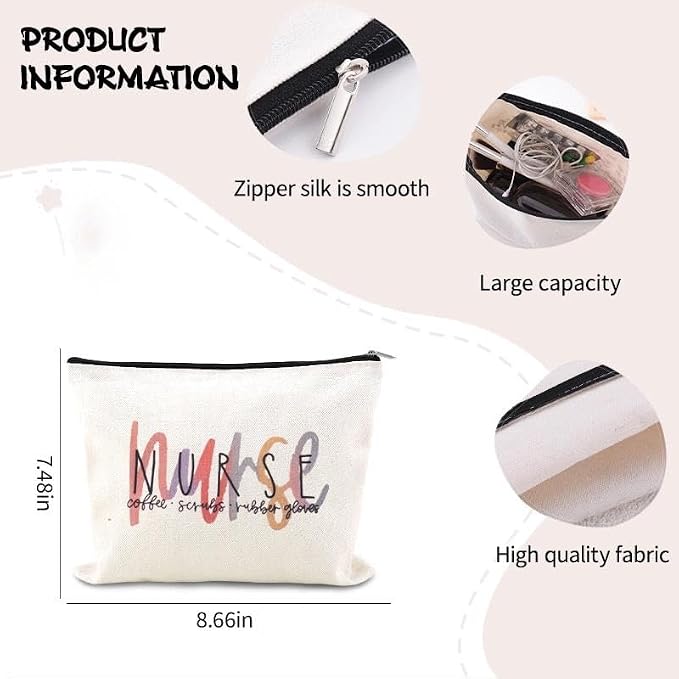 Nurse Essentials Bag for Work Small Nursing Pouch for Supplies Nurse Practitioner Birthday Gifts for Women Nursing Student Makeup Bag Nurses Week Gifts Bags Graduation Gifts for Nurses Female
