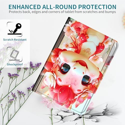 Case for Samsung Galaxy Tab S9 11"/S9 FE 2023/S10 FE/S10 Lite 10.9" 2025, 360 Degree Rotating Stand with Multi-Angle Vertical & Horizontal Viewing Shockproof Shell, Pink Dragon