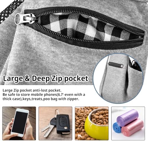 CUBY Dog and Cat Sling Carrier - Hands Free Reversible Pet Papoose Bag - Soft Pouch and Tote Design - Suitable for Puppy, Small Dogs Cats Outdoor