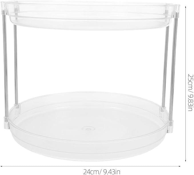 Tier Turntable Spice Rack Organizer Pet Rotating Kitchen Storage | Smooth 360 Degree Rotation, Multipurpose Storage for Vanities and Medicine Cabinets, Easy to Clean