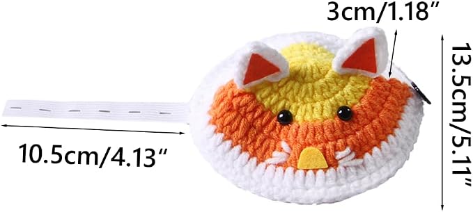 Knitted Turtle Clothes, Fox Shell Costume with Adjustable Strap | Soft & Skin-friendly Pet Outfit with Multiple Sizes for Red-eared Slider Grass Turtle