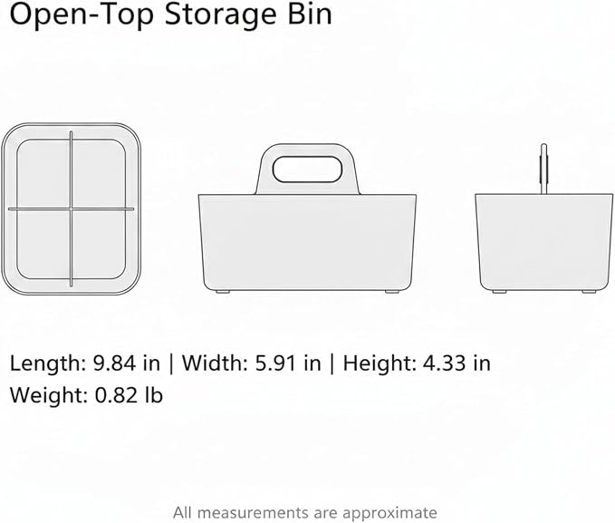 PET Storage Bin, 1 Pack
