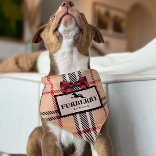 Dog Bandana Furry Designer Fashion Clothes Scarf kercheif for Small Medium and Large Dogs. Funny Parody Gift for Girl or boy Dog Soft Durable Fabric, Adjustable tie-on Style Triangle
